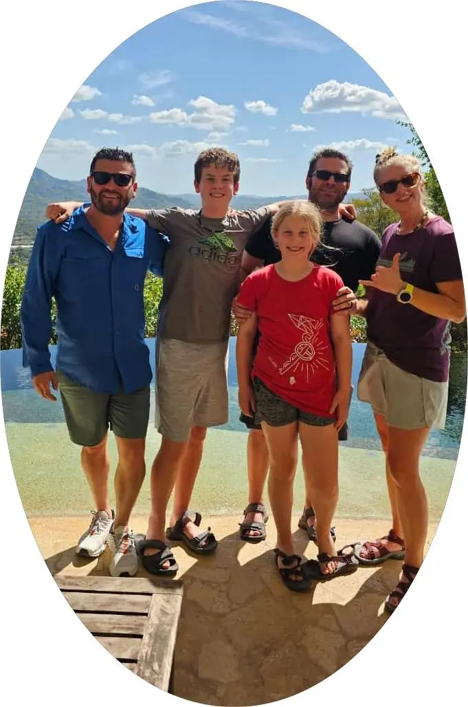 Group of hikers on a scenic Costa Rica nature trail